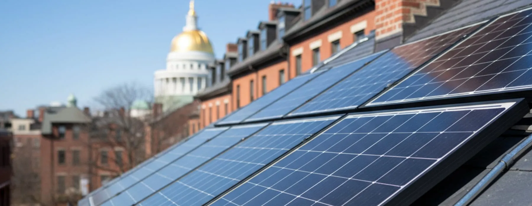 Solar panels on roof
